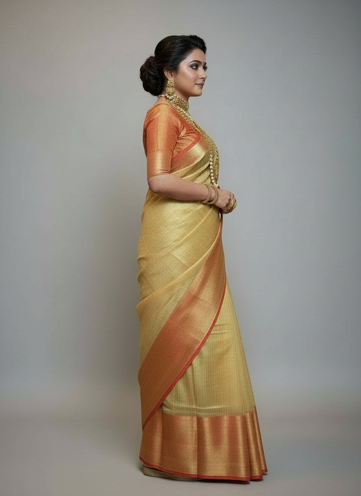 Endures Elegance Banarasi Tissue Silk Saree
