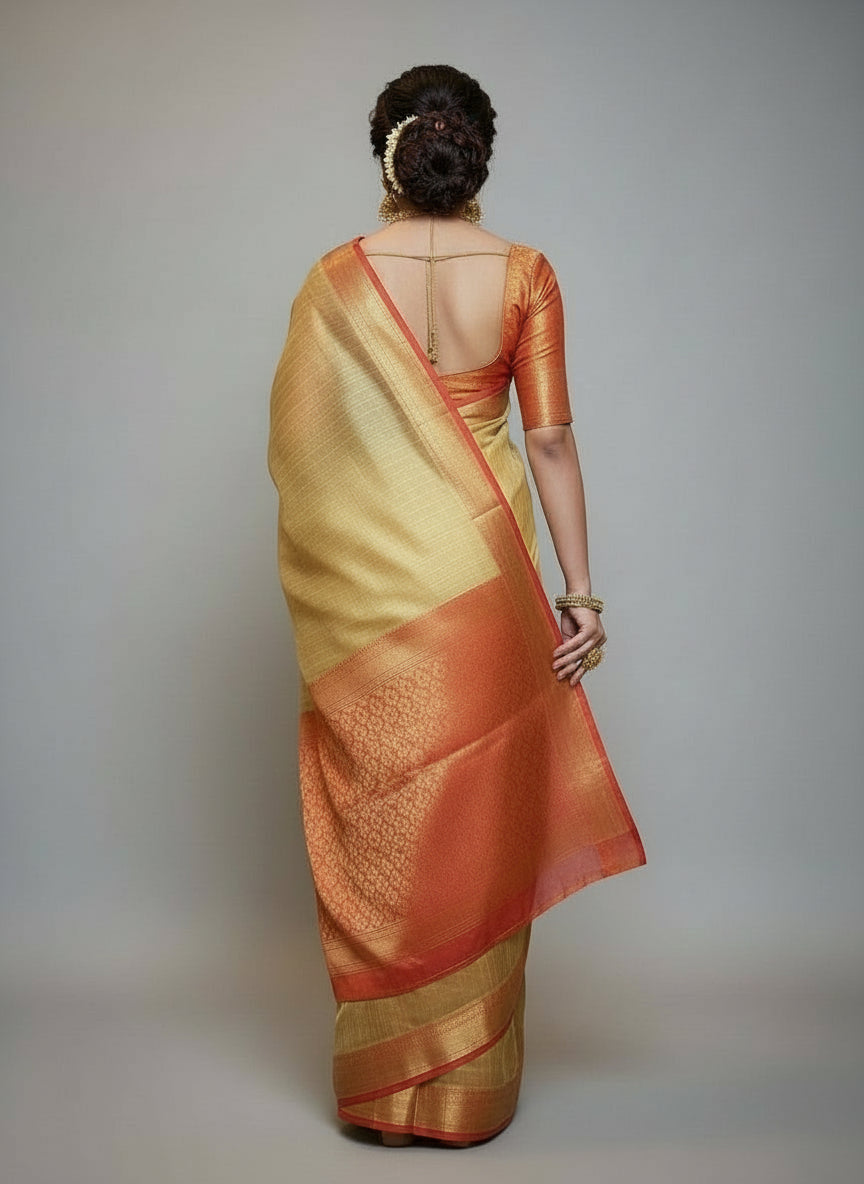 Endures Elegance Banarasi Tissue Silk Saree