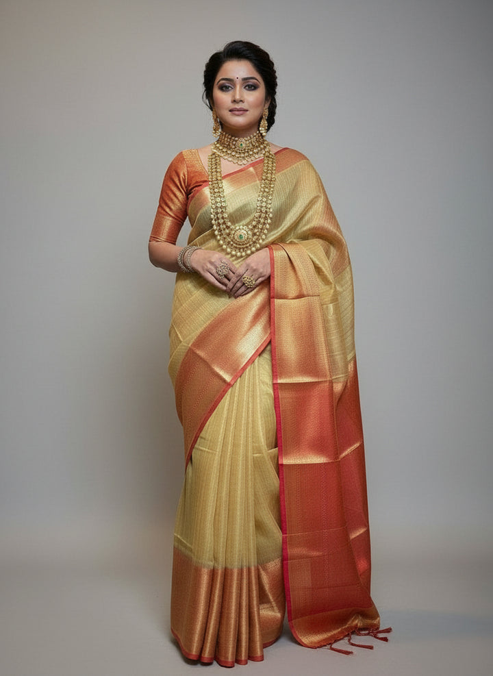 Endures Elegance Banarasi Tissue Silk Saree