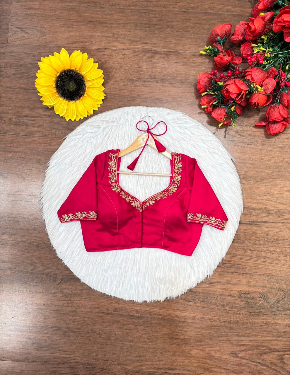 Style That Pops- Designer Blouse(Pink)