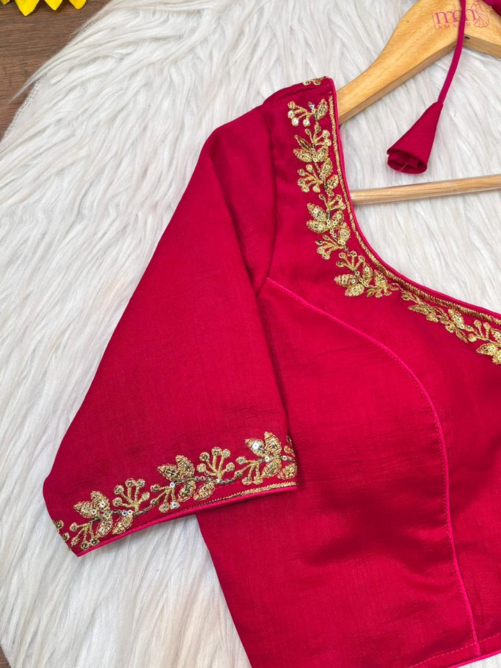 Style That Pops- Designer Blouse(Pink)