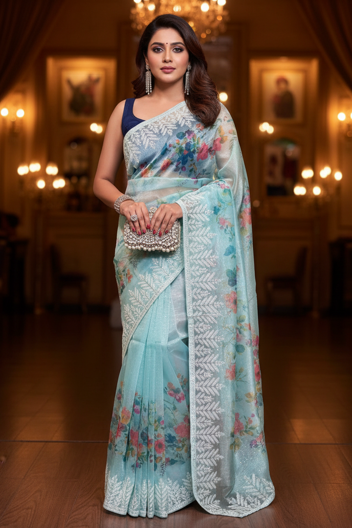 Enchanted Aura Organza Saree