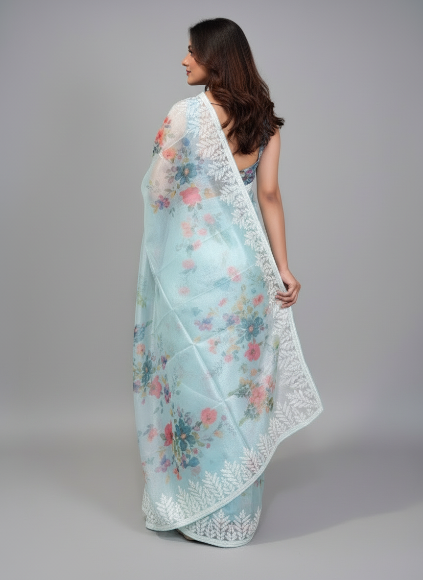 Enchanted Aura Organza Saree