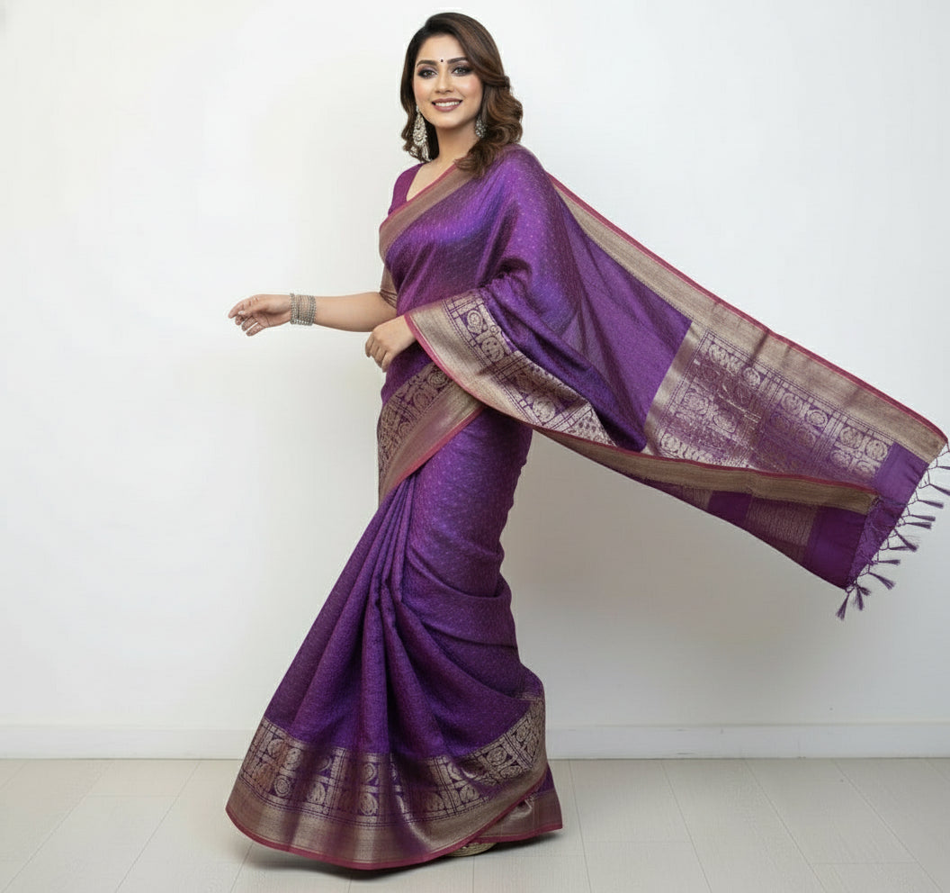 Swaranika- Kanjivaram Banarasi Silk Saree