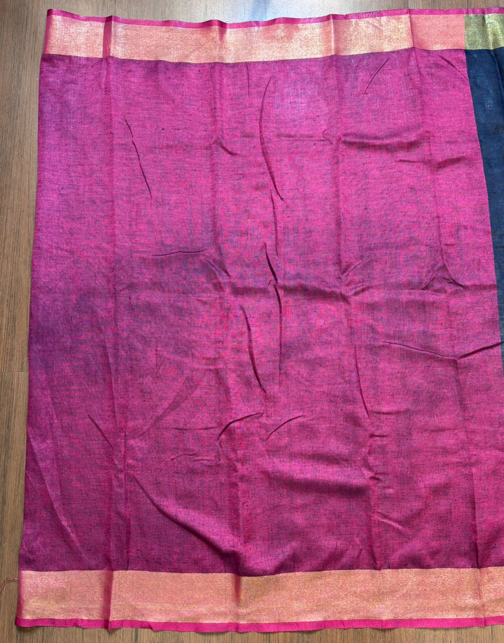 Naavya - Pure Handwoven Linen Saree