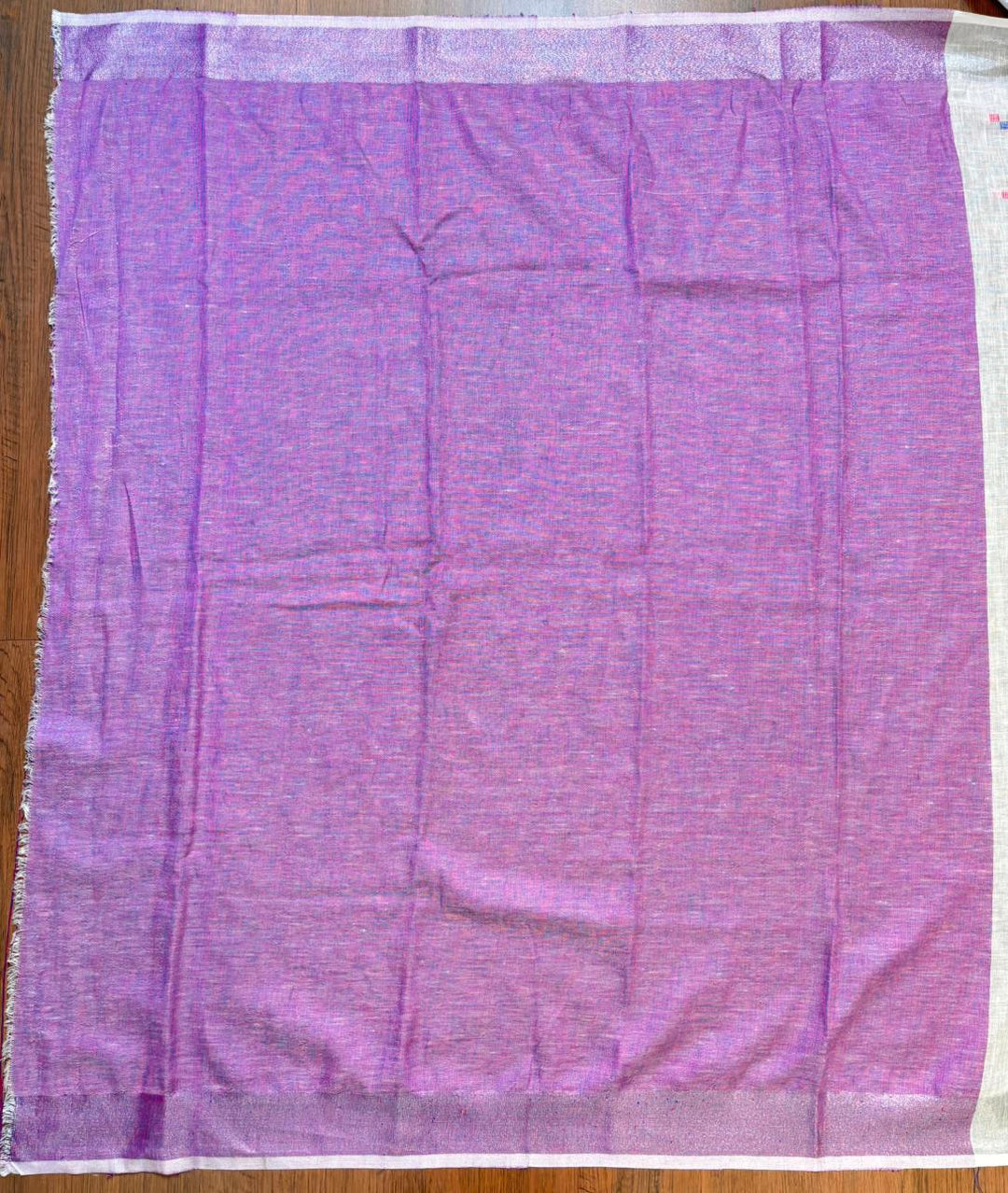 Beautifully Crafted Pure Linen Saree