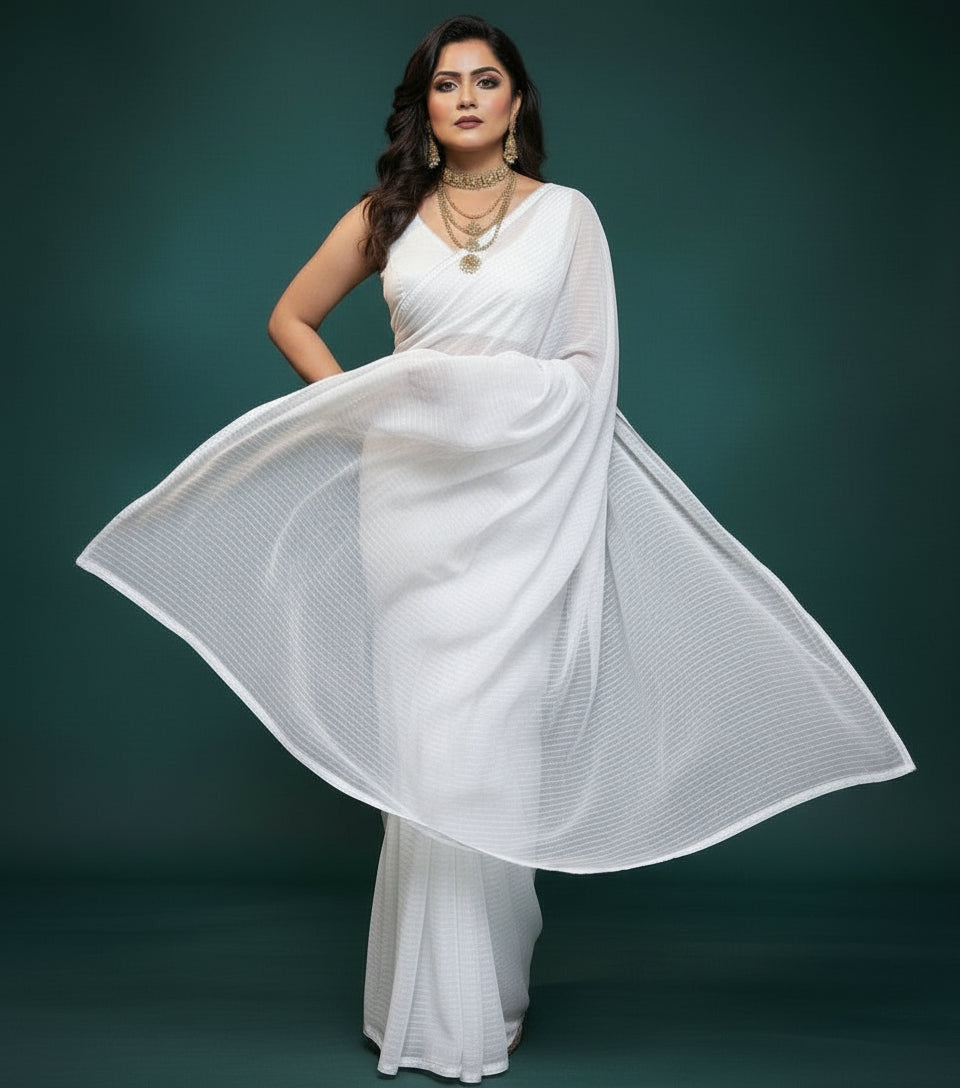 Moonline Drape Chiffon Georgette Saree