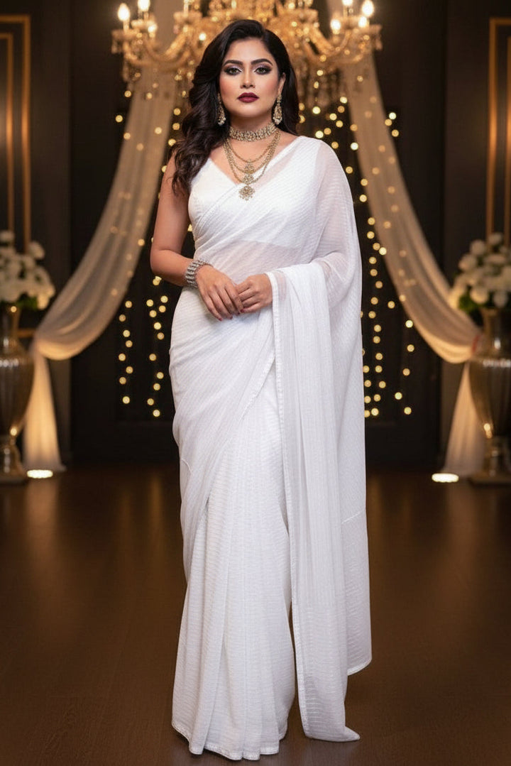 Moonline Drape Chiffon Georgette Saree