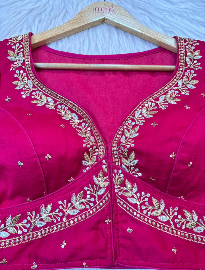 Vichitra Queen- Designer Blouse(Pink)
