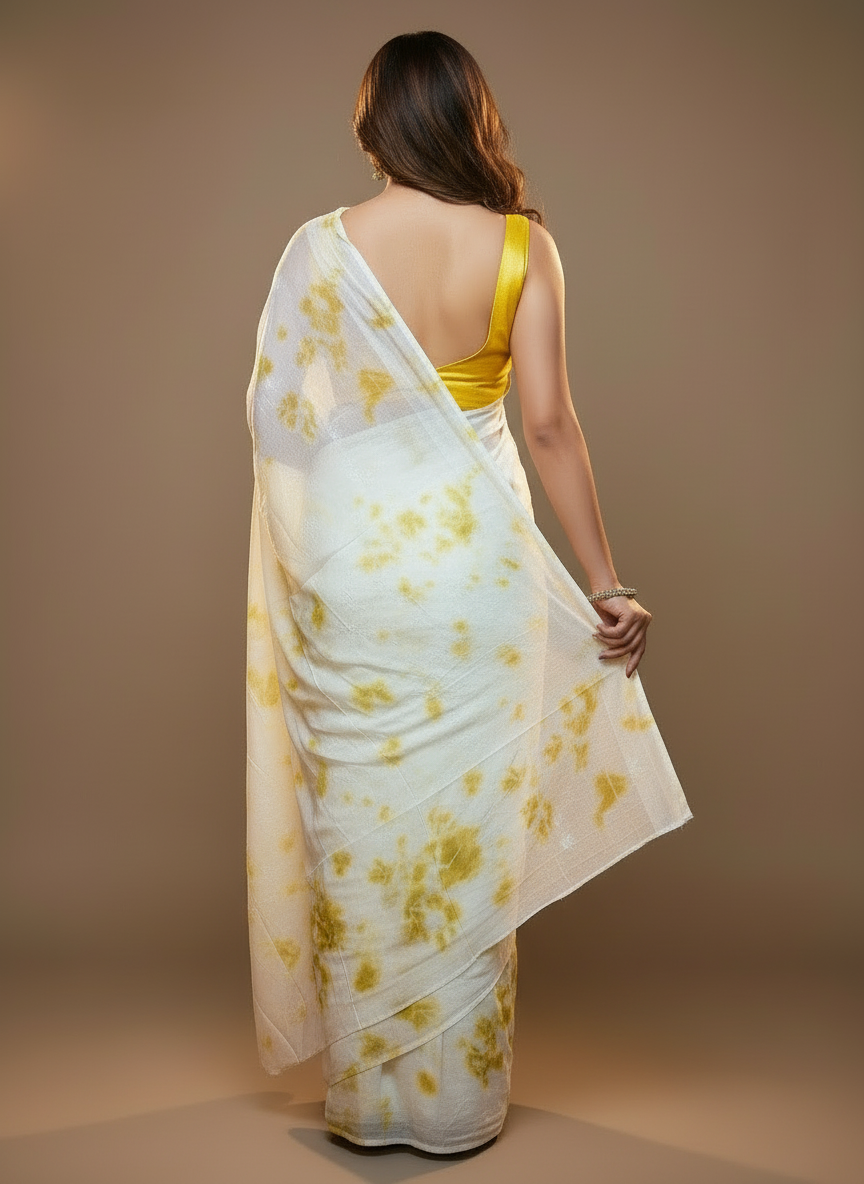 Shibori Chiffon Saree