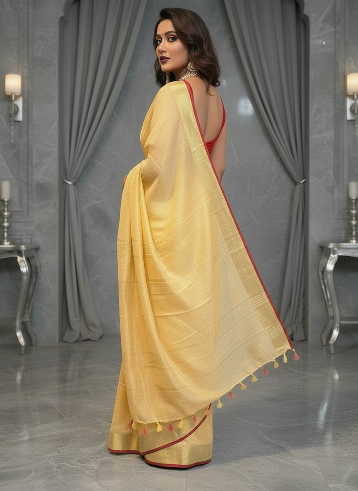Linen Touch -Cotton Linen Saree