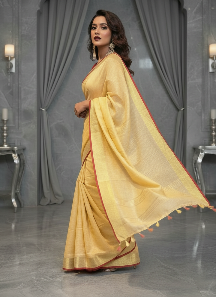 Linen Touch -Cotton Linen Saree