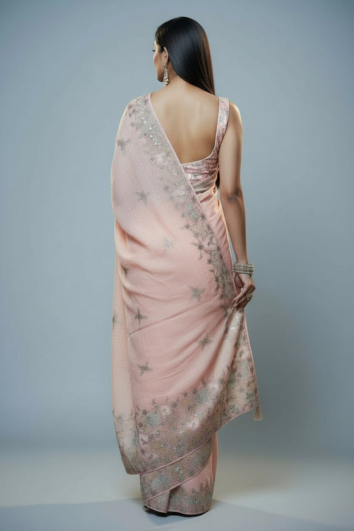 Flexing The Linen  Saree