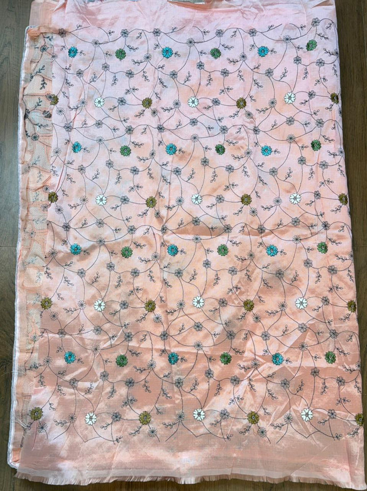 Flexing The Linen  Saree