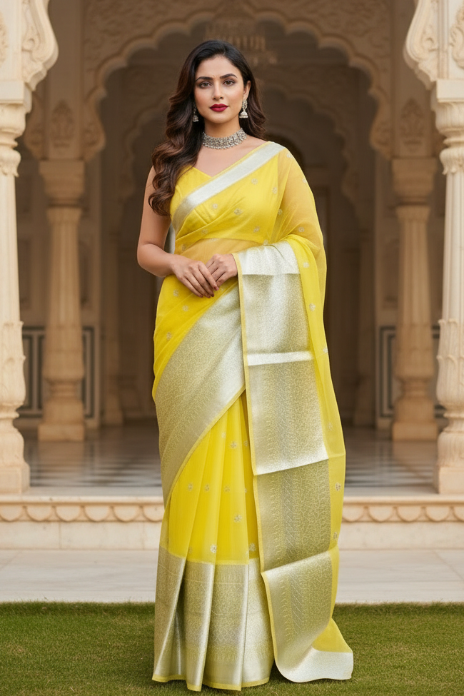 Go-Ahead (Organza  Silk Saree)