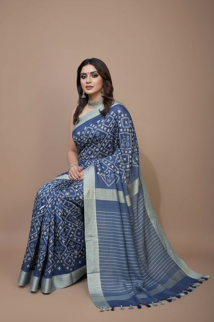 Aadhya- Pure Linen Saree