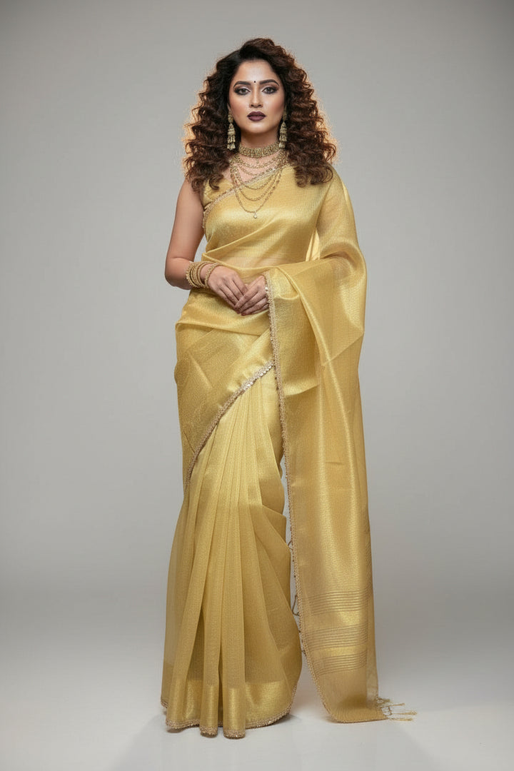 Golden Time- Tissue Banarasi Silk Saree