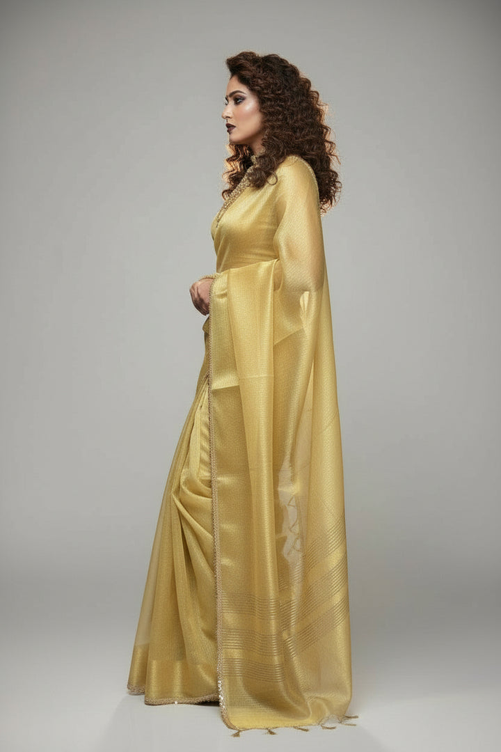 Golden Time- Tissue Banarasi Silk Saree