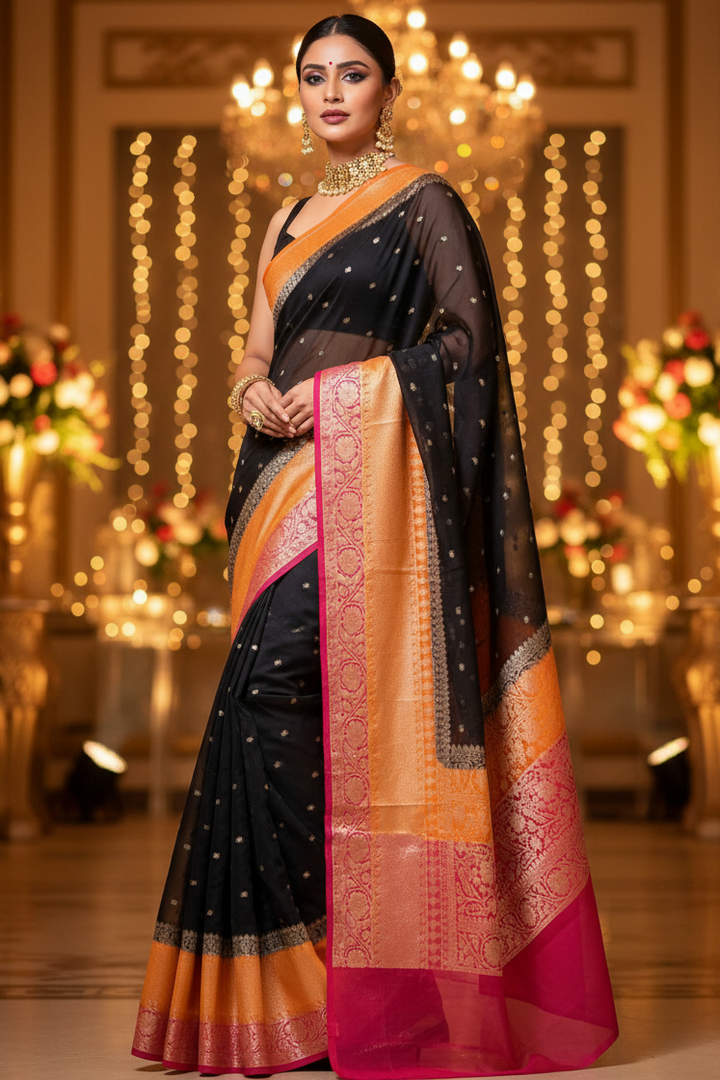 Imperial Weave - Semi Georgette Banarsi Saree
