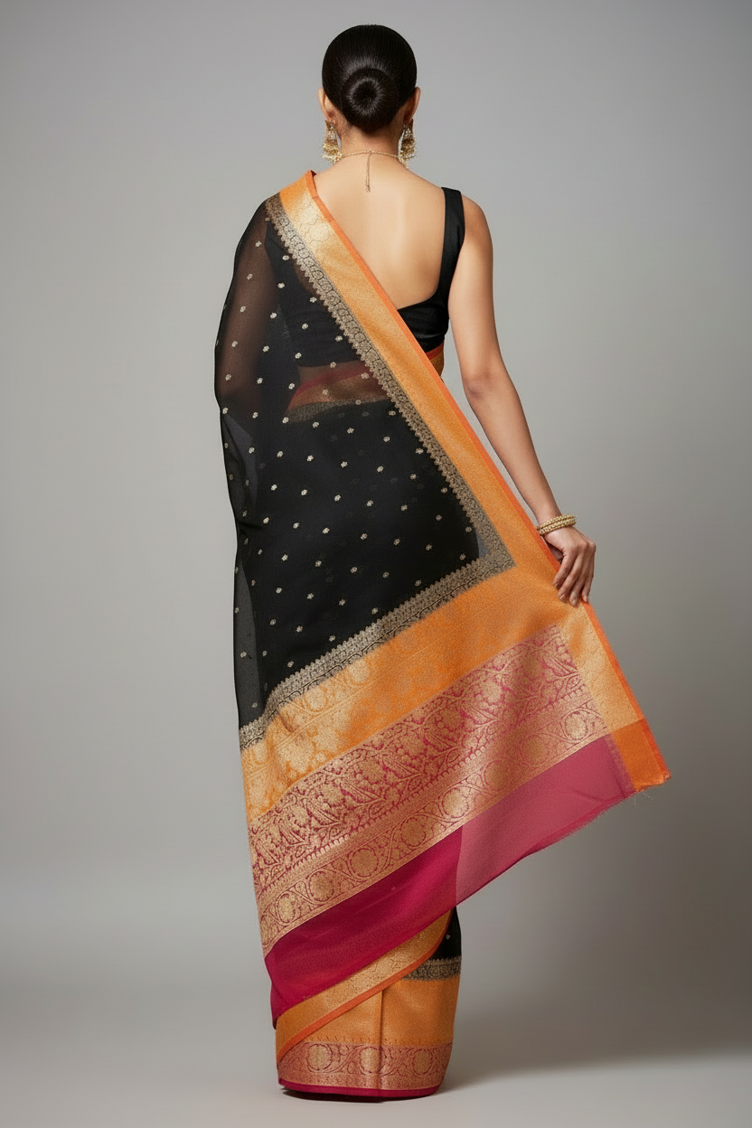Imperial Weave - Semi Georgette Banarsi Saree