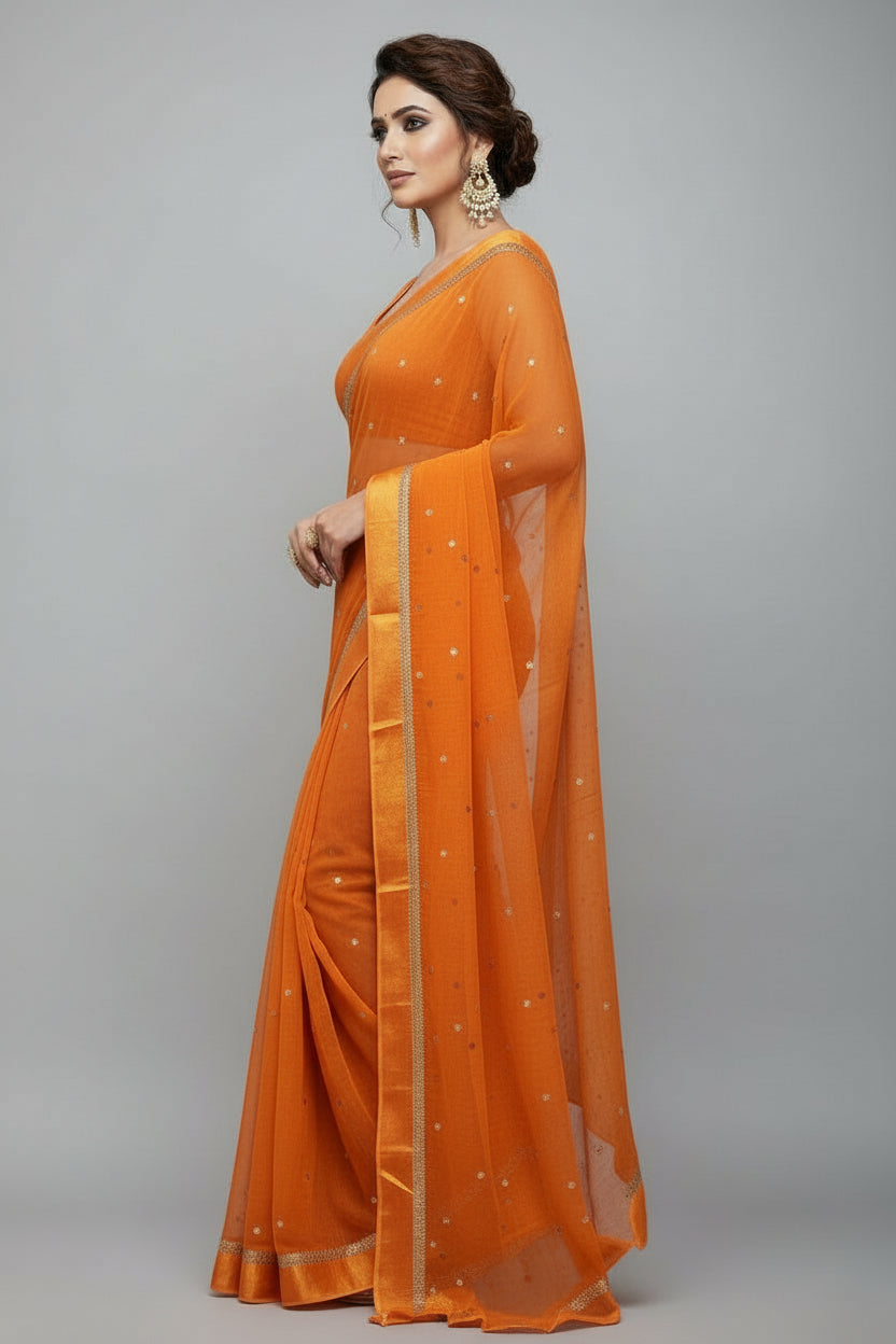 Amazing Chronicles Georgette Silk Saree