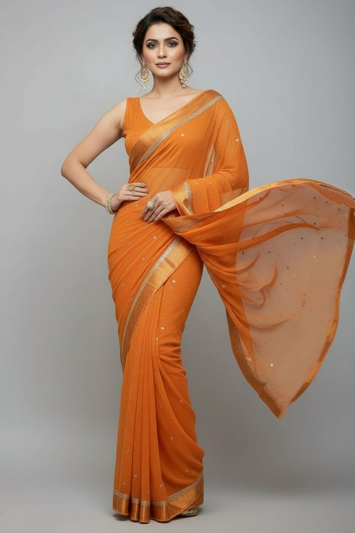 Amazing Chronicles Georgette Silk Saree