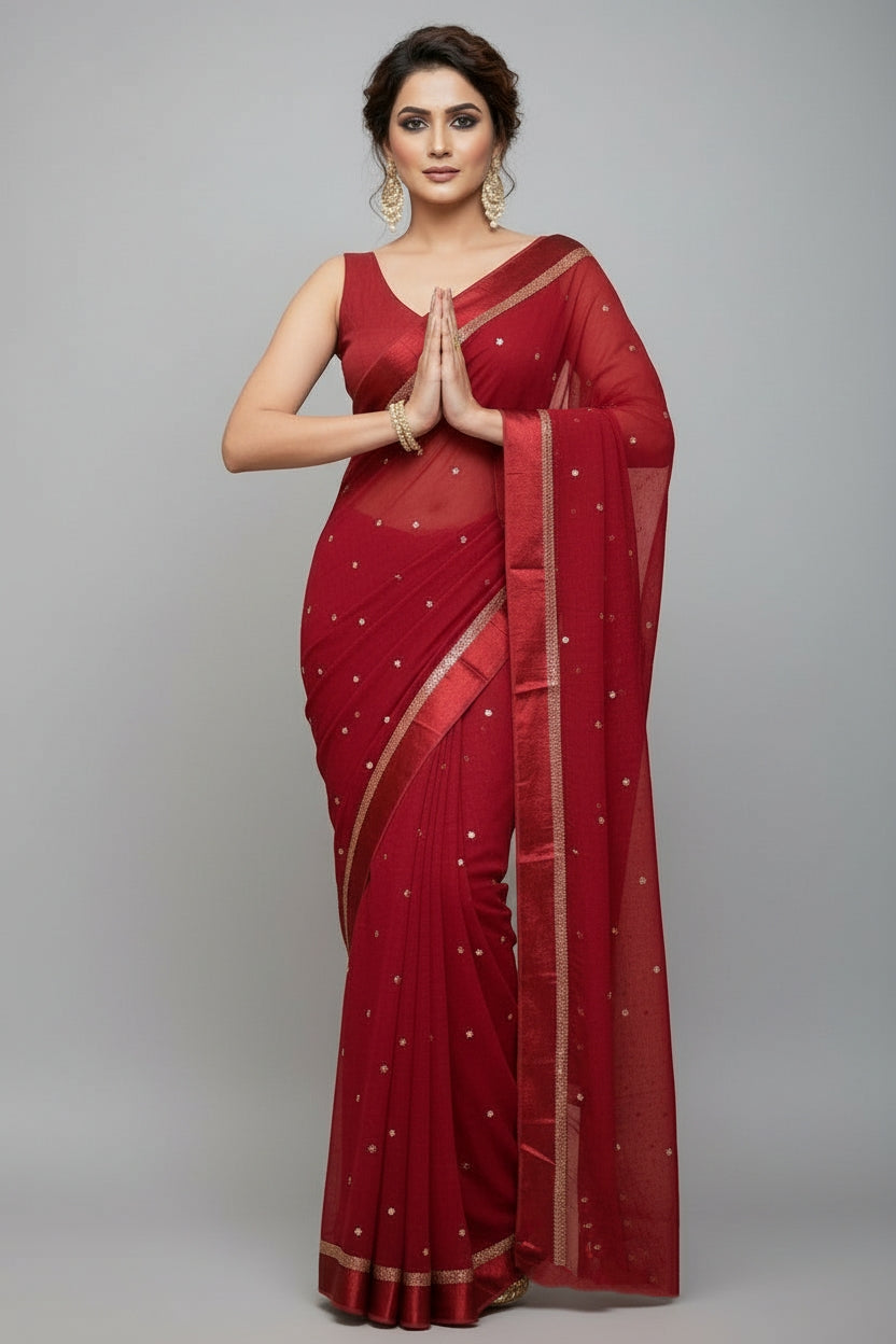 Amazing Chronicles Georgette Silk Saree