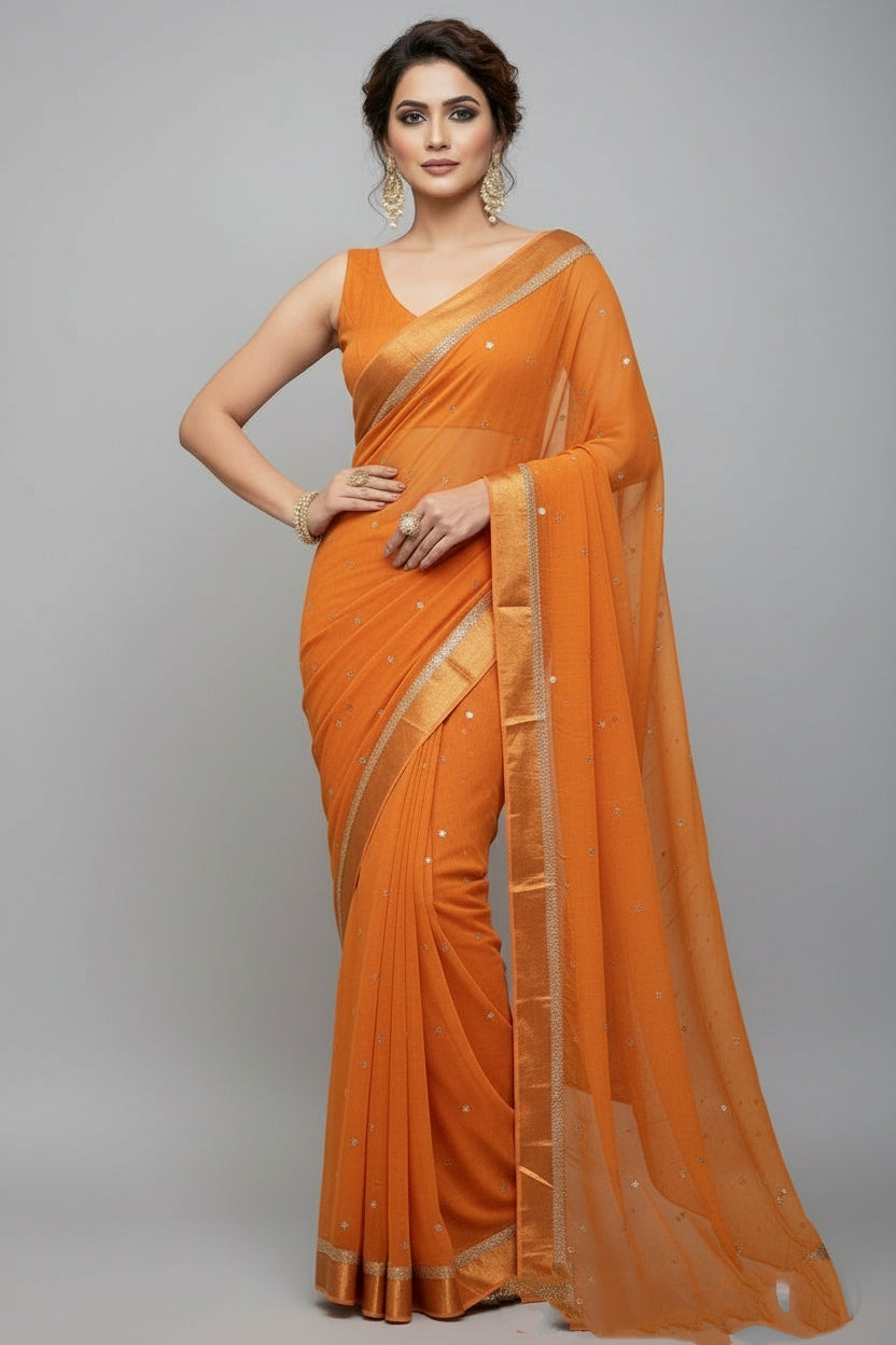 Amazing Chronicles Georgette Silk Saree