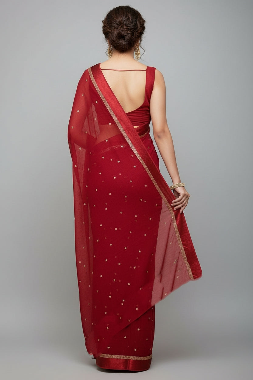 Amazing Chronicles Georgette Silk Saree