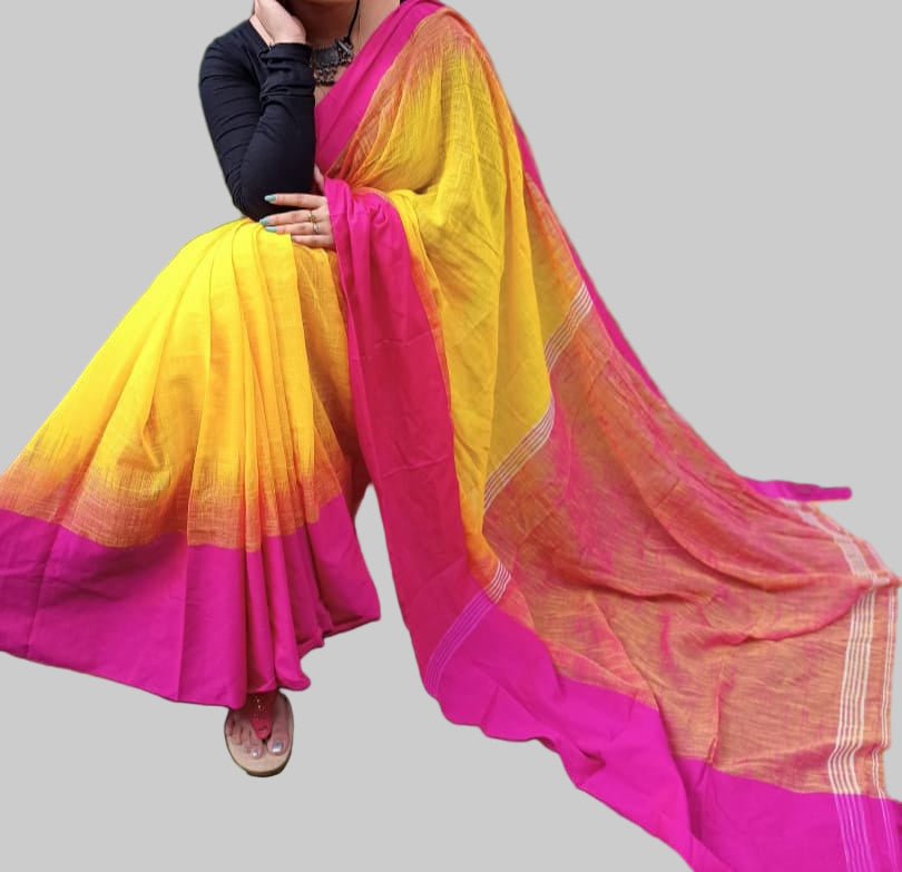 Shoroter Pathe Khadi Cotton Saree
