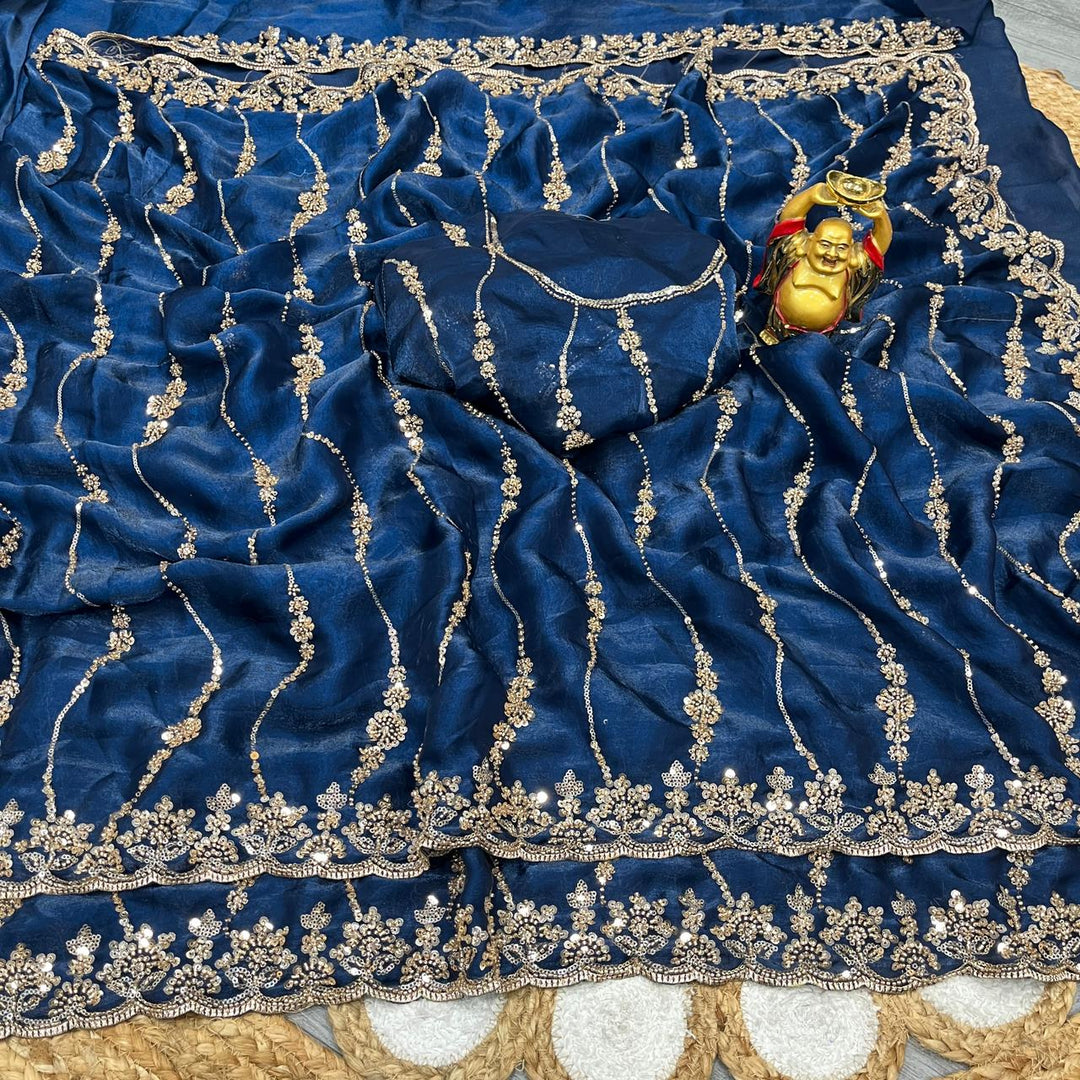 Autumn Trail Fancy Silk Saree