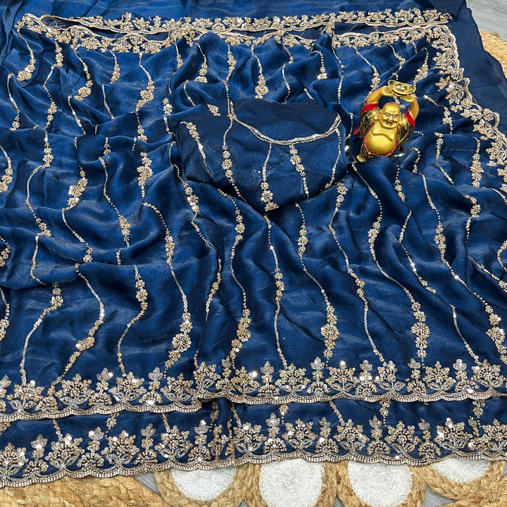 Autumn Trail Fancy Silk Saree