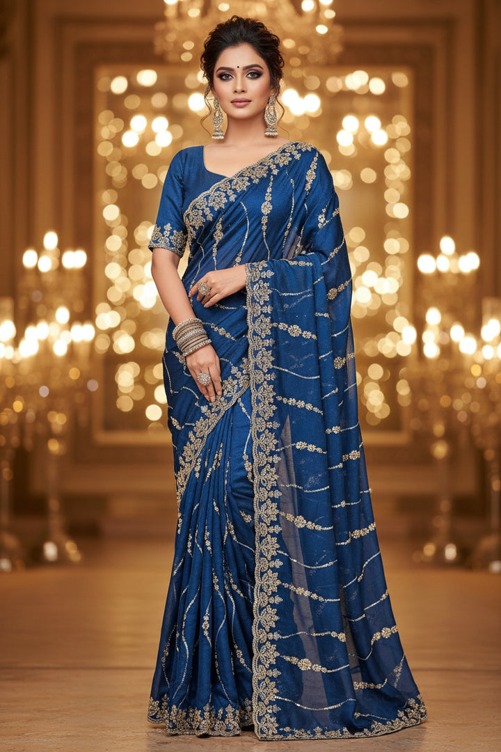 Autumn Trail Fancy Silk Saree
