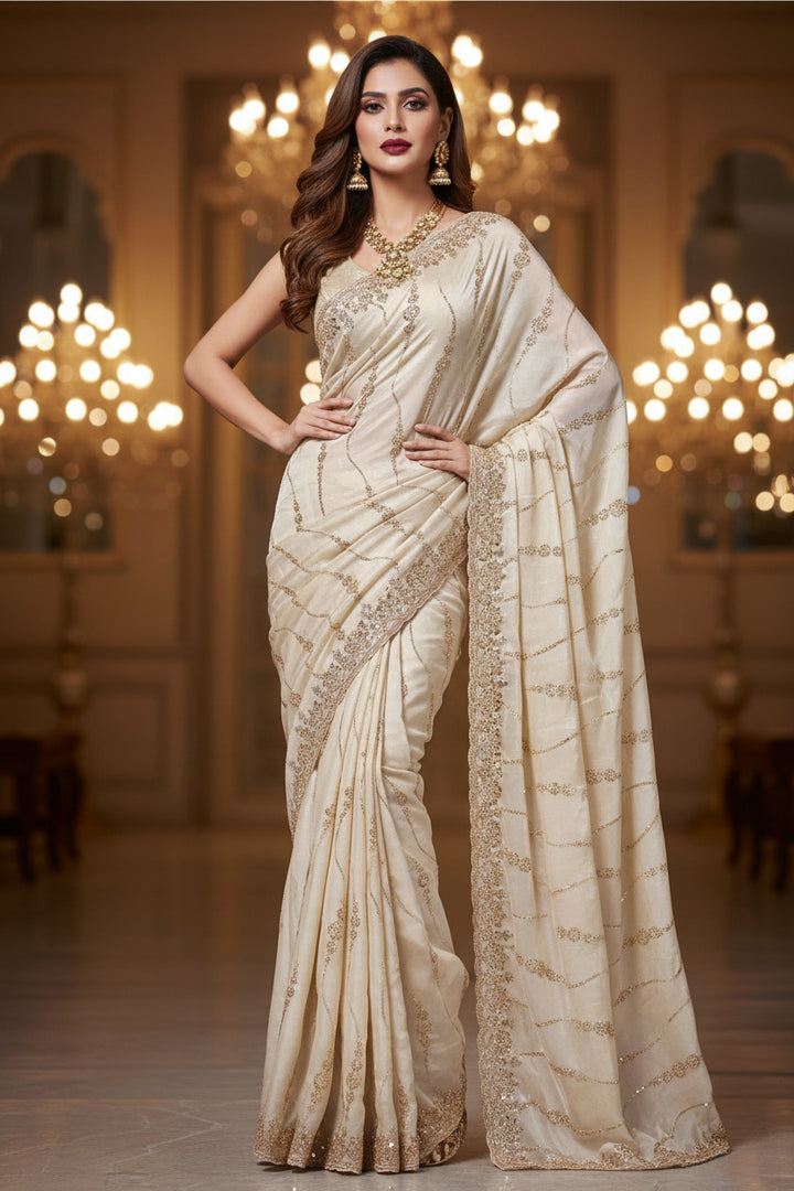 Autumn Trail Fancy Silk Saree