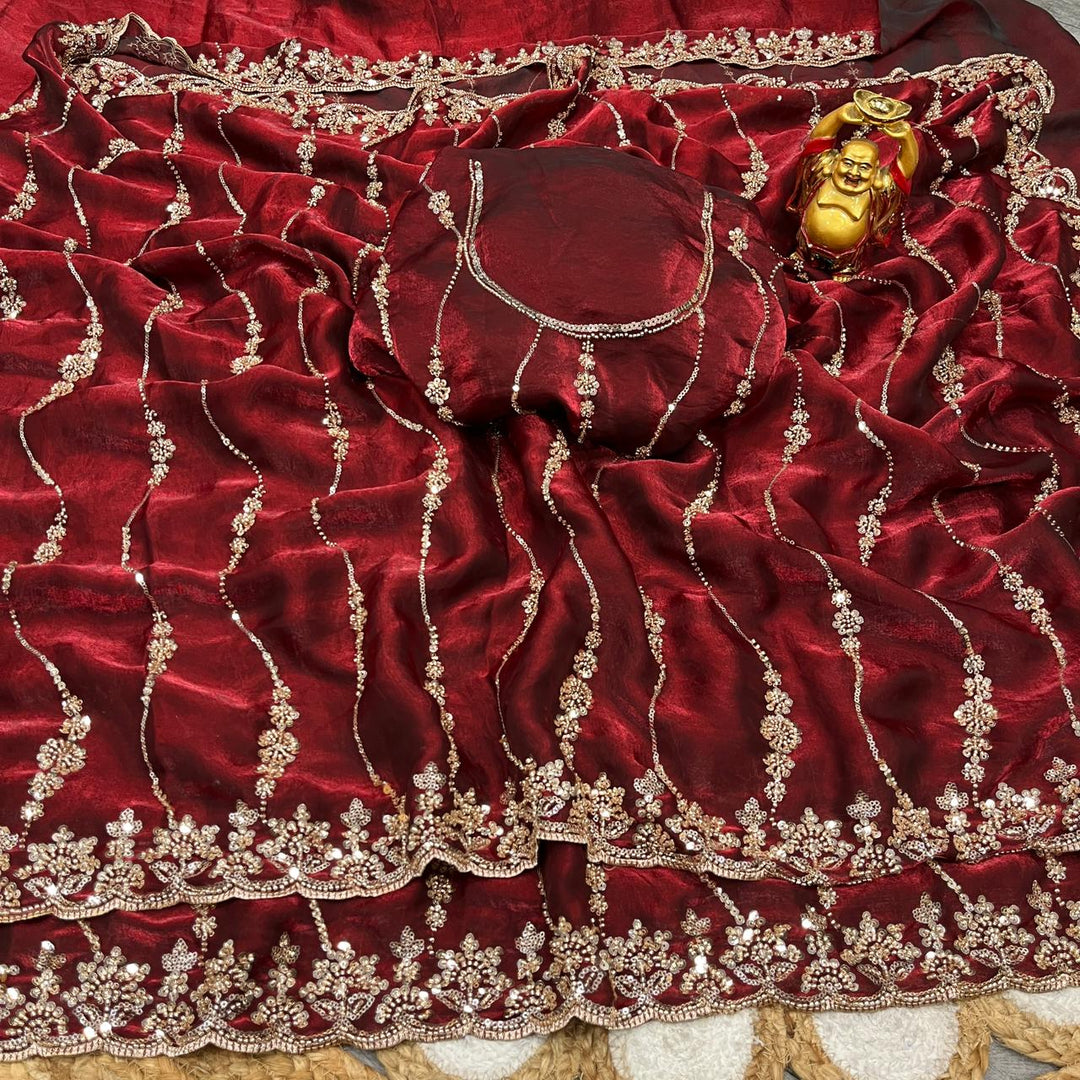 Autumn Trail Fancy Silk Saree