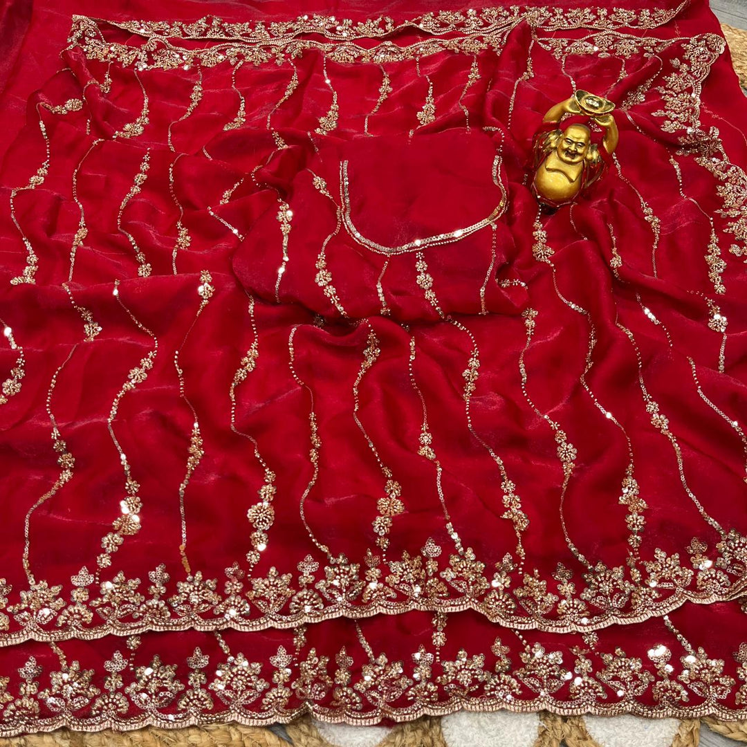 Autumn Trail Fancy Silk Saree