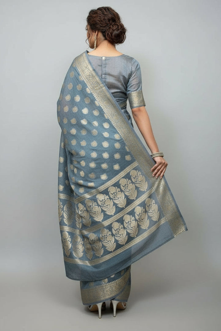 Zari Love-Semi Georgette Banarsi Saree