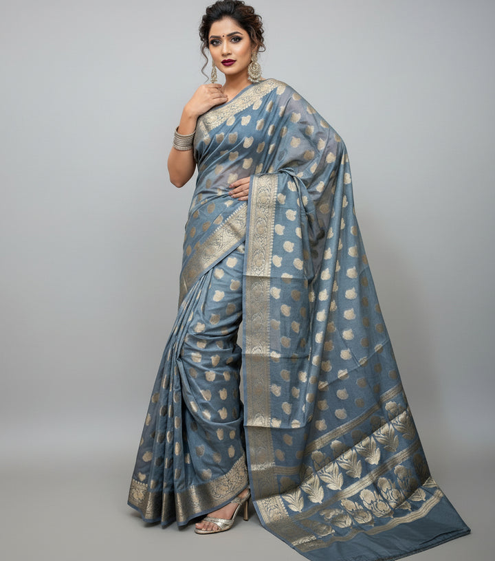 Zari Love-Semi Georgette Banarsi Saree