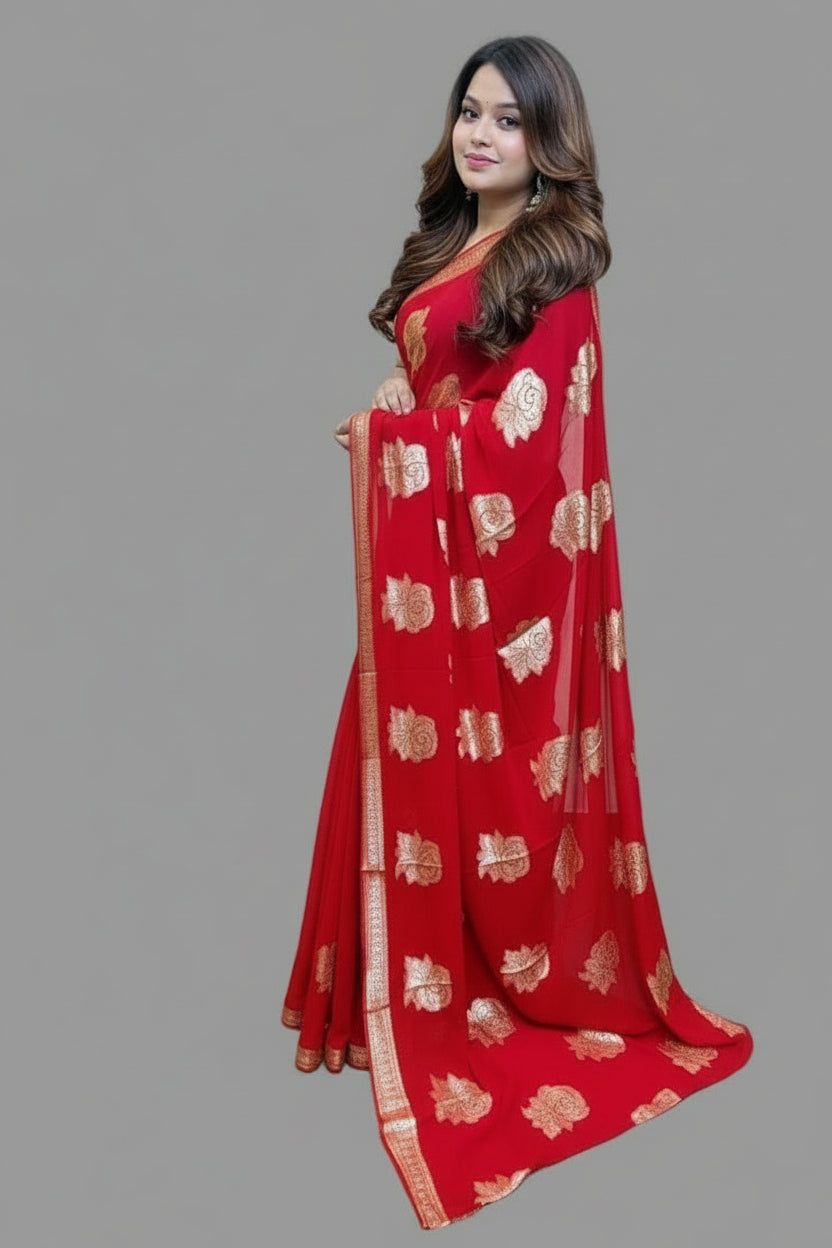 Rose - Designer Georgette Saree
