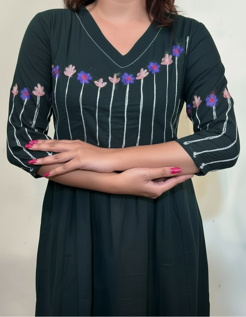 Very Smart Look- Cotton Kurti Set