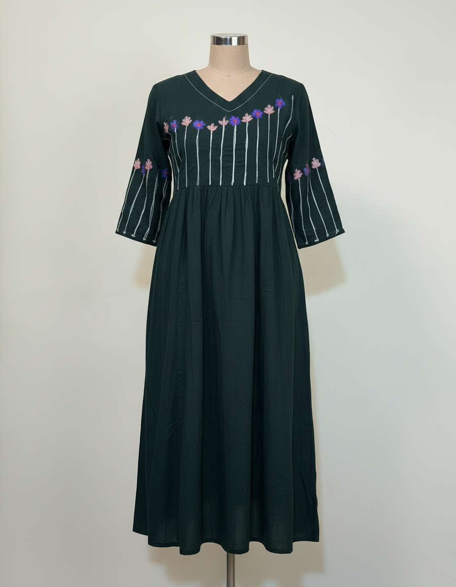 Very Smart Look- Cotton Kurti Set