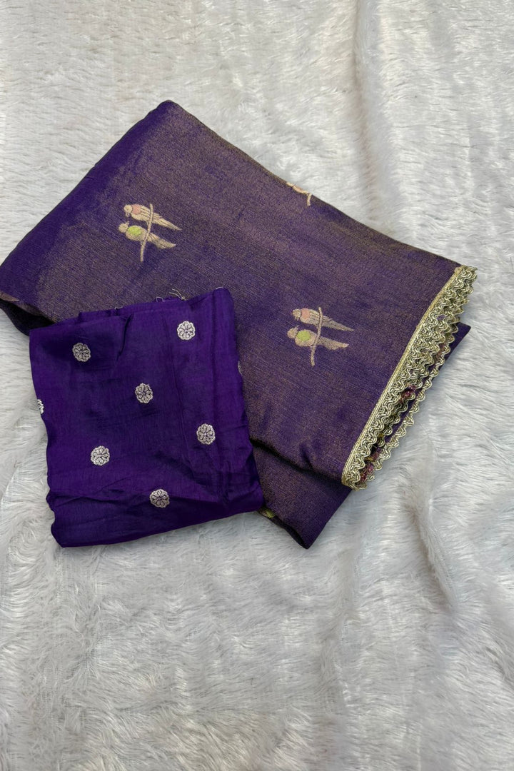 Written with Love Tissue Silk Saree