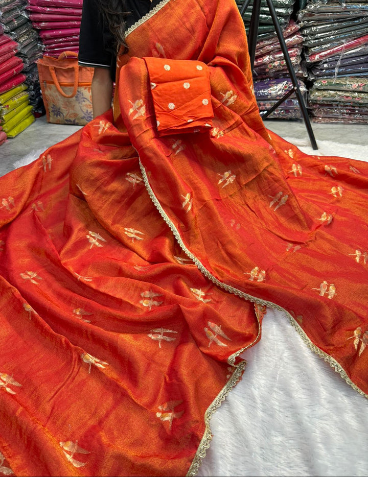 Written with Love Tissue Silk Saree