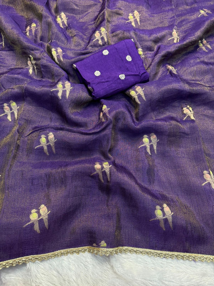 Written with Love Tissue Silk Saree