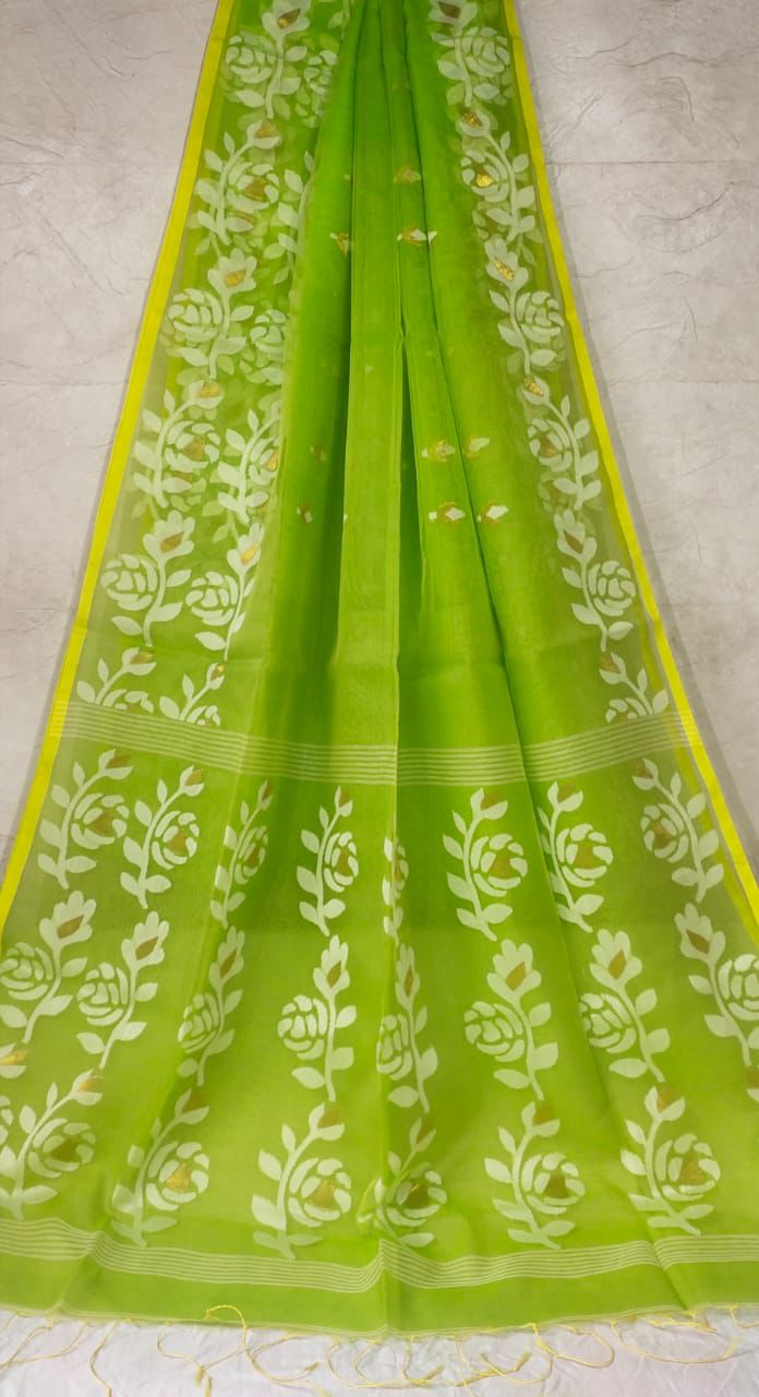 Rani Golap Muslin Banarasi Saree
