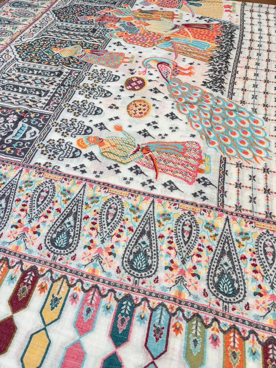 Snowsoft Pure Shawl Collection [ White ]