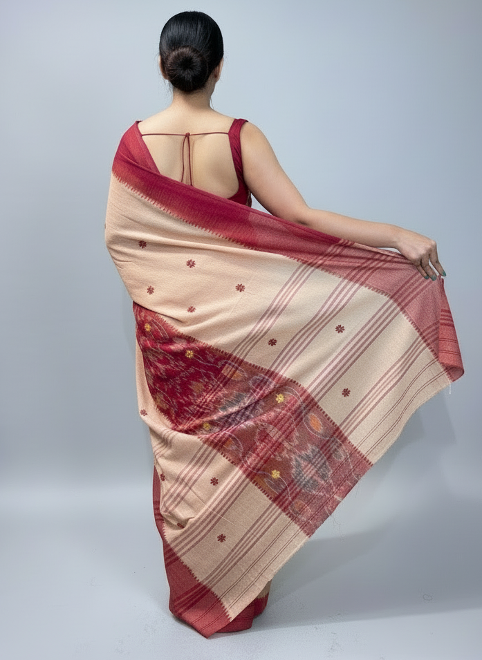 Ikatara - Dhonekhali Cotton Handloom Saree(Chaturthi )