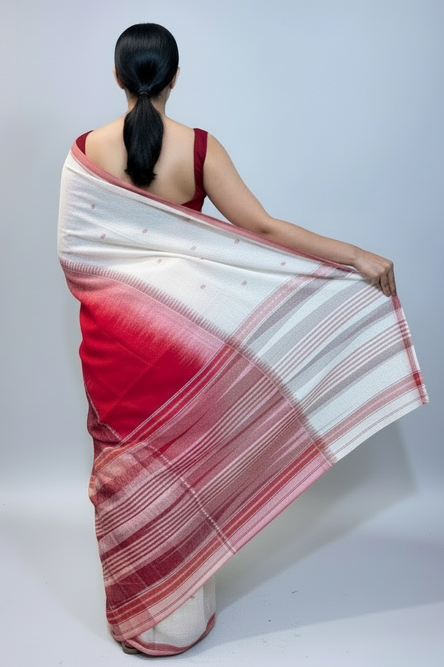 Ikatara - Dhonekhali Cotton Handloom Saree(Ashtami)