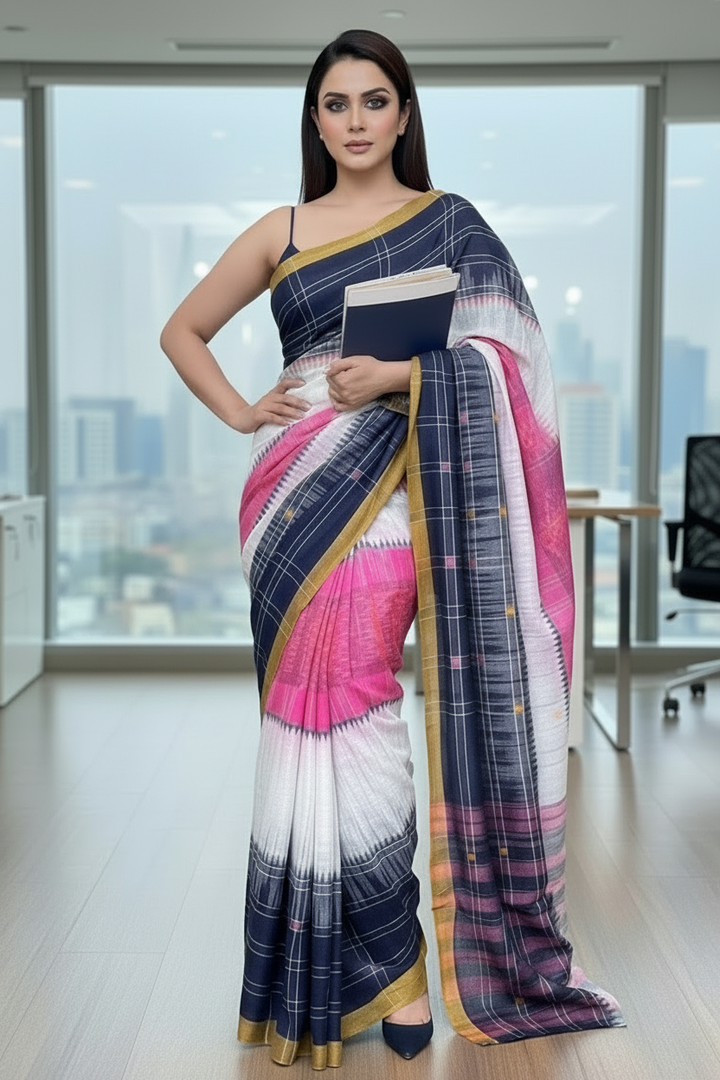 Ikatara - Dhonekhali Cotton Handloom Saree(Sashthi)