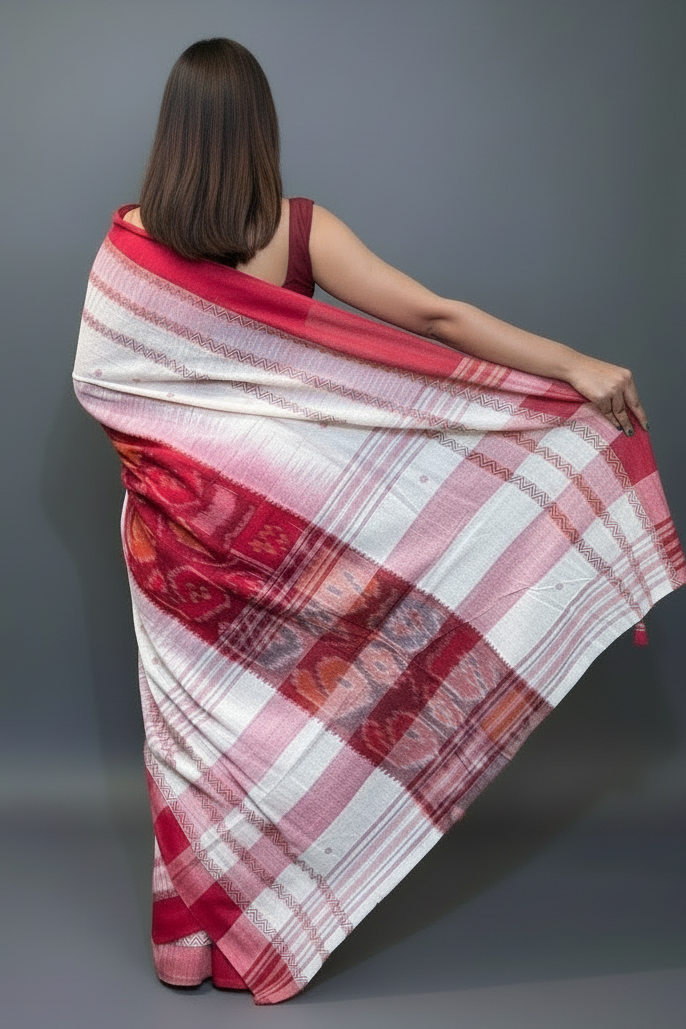 Ikatara - Dhonekhali Cotton Handloom Saree(Saptami)